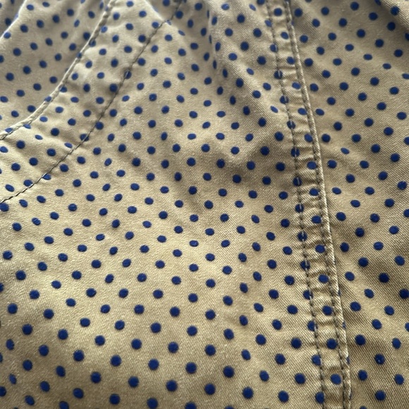 by Anthropologie Olive green and blue polka-dot joggers size XS - Picture 5 of 8